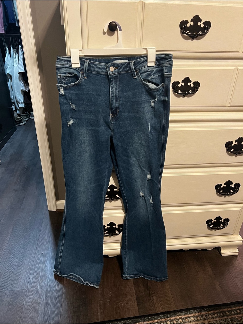 Vervet Distressed Flare Jeans